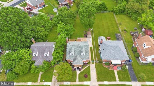 aerial perspective of suburban area