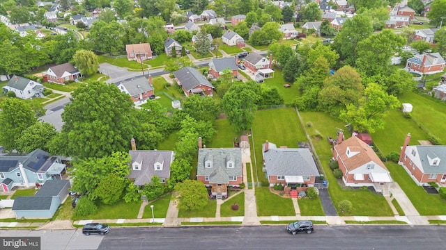 aerial view of residential area