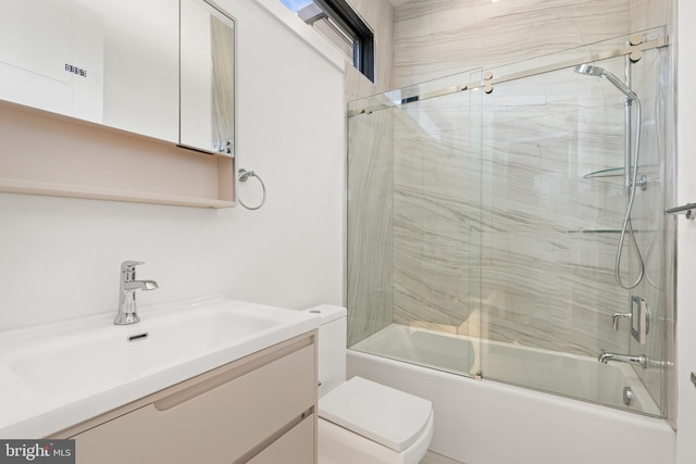 3554 Military Rd, Arlington, VA 22207 - full bath featuring shower / bath combination with glass door, toilet, and vanity