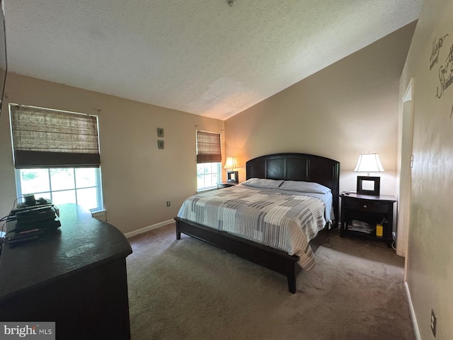 106 Perth Amboy Ct, Upper Marlboro, MD 20774 - carpeted bedroom featuring lofted ceiling, a textured ceiling, and baseboards
