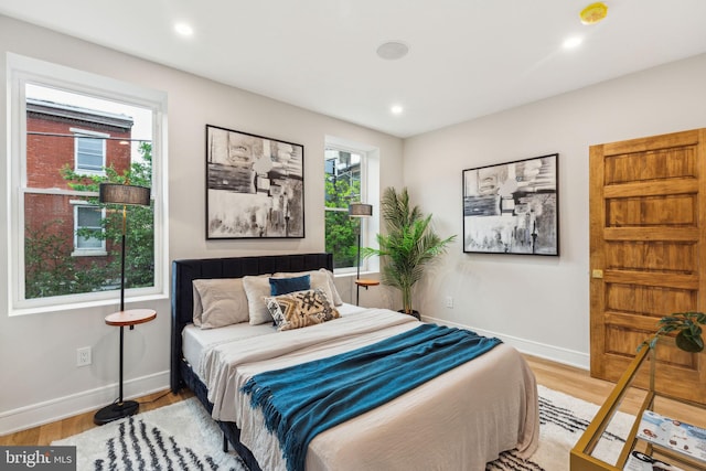 728 S Warnock St, Philadelphia, PA 19147 - bedroom featuring light wood finished floors, baseboards, and recessed lighting