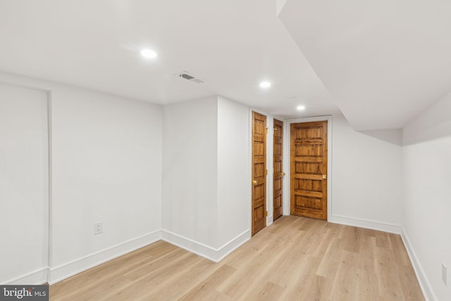 728 S Warnock St, Philadelphia, PA 19147 - finished basement with light wood-style floors, recessed lighting, and baseboards