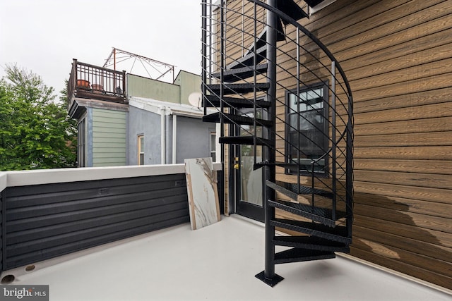728 S Warnock St, Philadelphia, PA 19147 - view of patio / terrace featuring a balcony and stairs