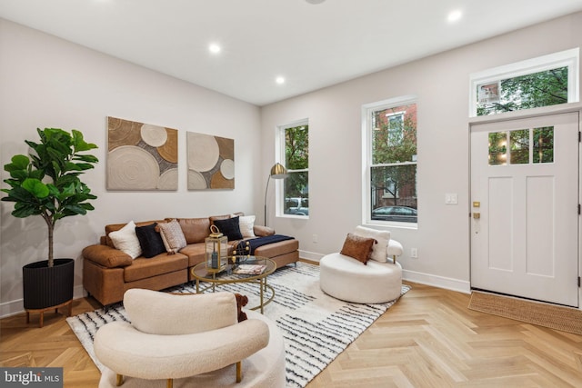 728 S Warnock St, Philadelphia, PA 19147 - living area featuring recessed lighting and baseboards