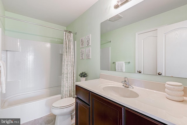 1303 Officers Row, Delaware City, DE 19706 - bathroom featuring toilet, vanity, and shower / bath combo with shower curtain