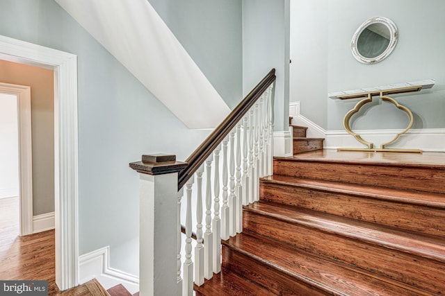 1303 Officers Row, Delaware City, DE 19706 - stairs with wood finished floors and baseboards
