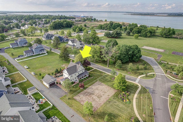 1303 Officers Row, Delaware City, DE 19706 - aerial perspective of suburban area featuring a nearby body of water
