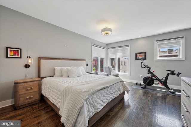 1113 Fitzwater St Unit A, Philadelphia, PA 19147 - bedroom featuring baseboards and dark wood-style flooring