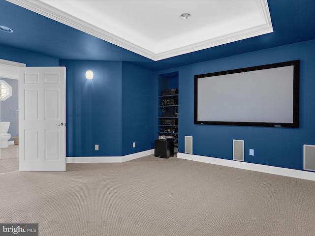 7839 Denton Ave, Baltimore, MD 21219 - carpeted cinema room with baseboards