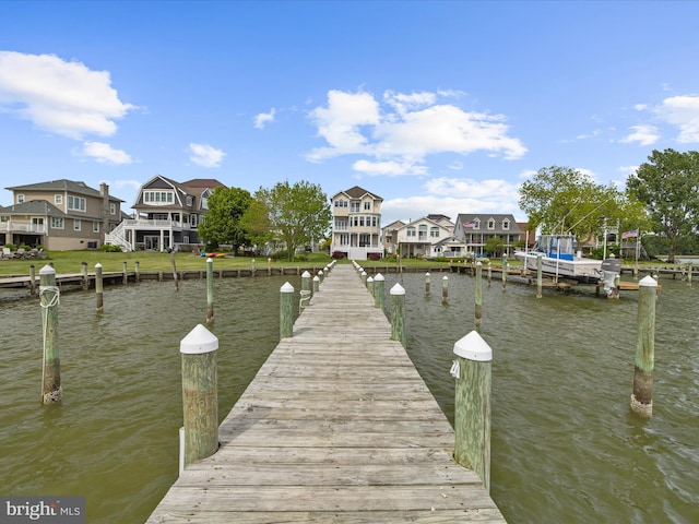 7839 Denton Ave, Baltimore, MD 21219 - dock with a water view and a residential view