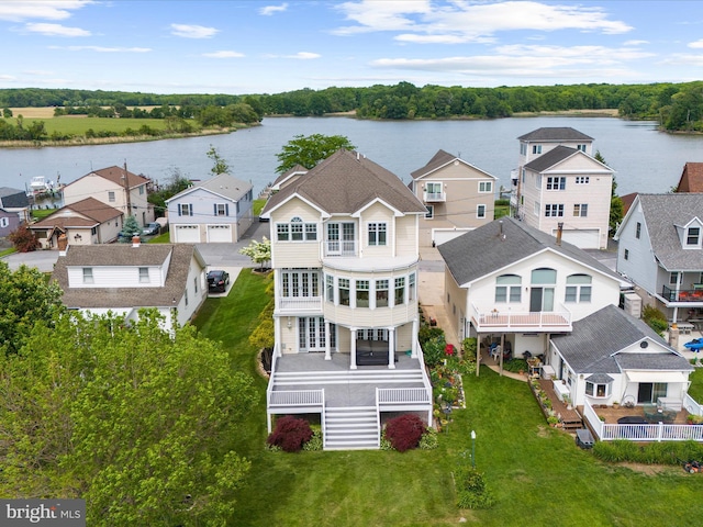 7839 Denton Ave, Baltimore, MD 21219 - aerial perspective of suburban area with a large body of water