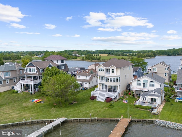 7839 Denton Ave, Baltimore, MD 21219 - aerial perspective of suburban area with a large body of water