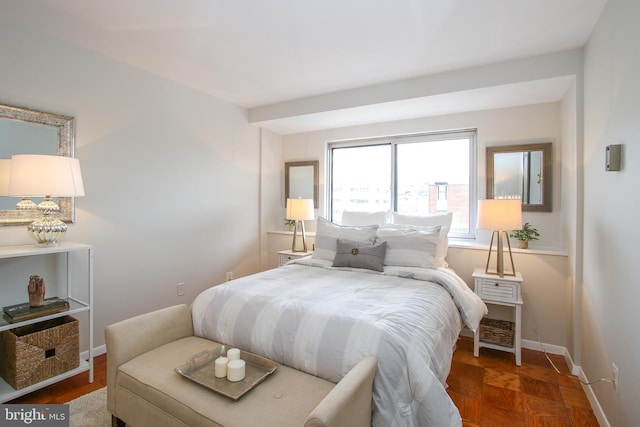 bedroom with baseboards