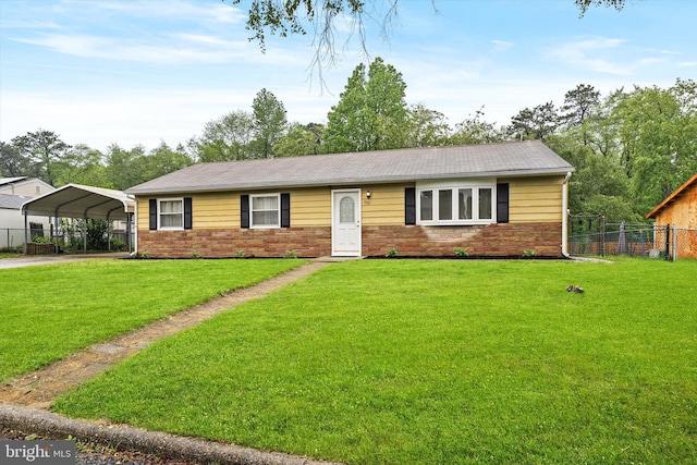 203 Coville Dr, Browns Mills, NJ 08015 - single story home featuring a detached carport, driveway, and stone siding