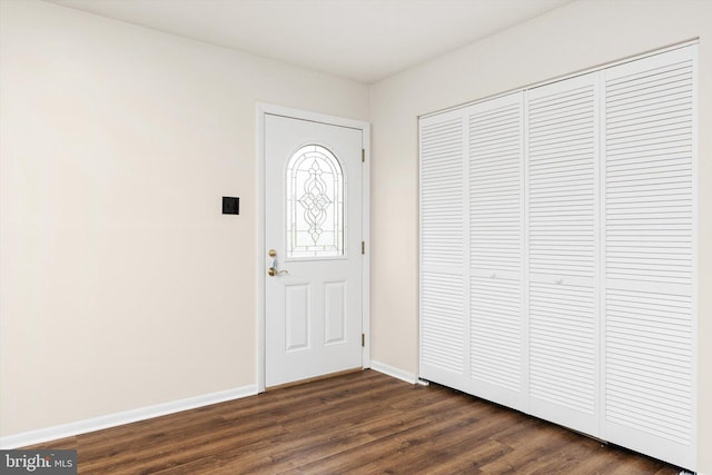 203 Coville Dr, Browns Mills, NJ 08015 - entryway featuring dark wood-style floors and baseboards