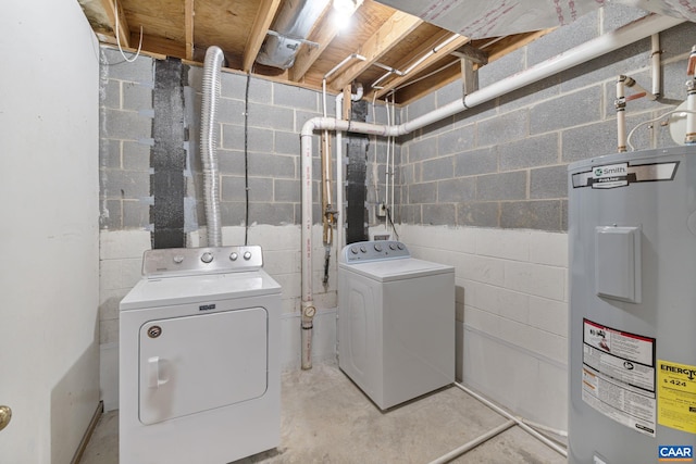 7 Spoon Ter, Palmyra, VA 22963 - washroom featuring electric water heater and washer and dryer