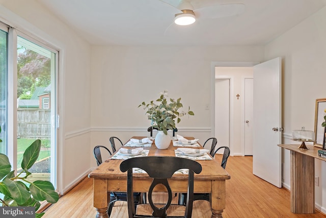 1808 Bay Ridge Ave, Annapolis, MD 21403 - dining area featuring light wood-style floors and a ceiling fan