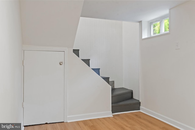 1808 Bay Ridge Ave, Annapolis, MD 21403 - stairway with wood finished floors and baseboards