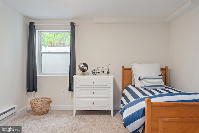 1808 Bay Ridge Ave, Annapolis, MD 21403 - bedroom with a baseboard radiator, carpet floors, and baseboards