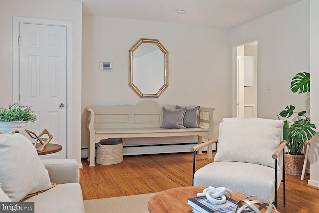 1808 Bay Ridge Ave, Annapolis, MD 21403 - living area featuring baseboard heating and wood finished floors