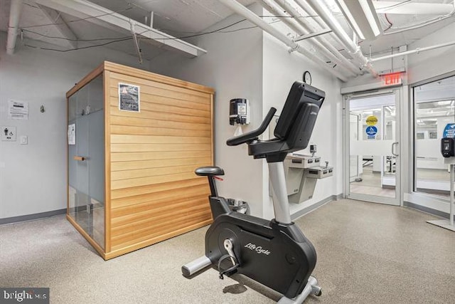 1250 S Washington St S Unit 207, Alexandria, VA 22314 - exercise room with baseboards