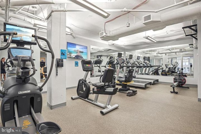 1250 S Washington St S Unit 207, Alexandria, VA 22314 - gym featuring baseboards