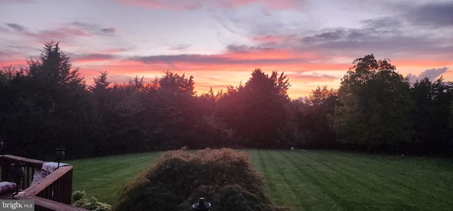 15920 River Bend Ct, Williamsport, MD 21795 - yard at dusk with a lawn