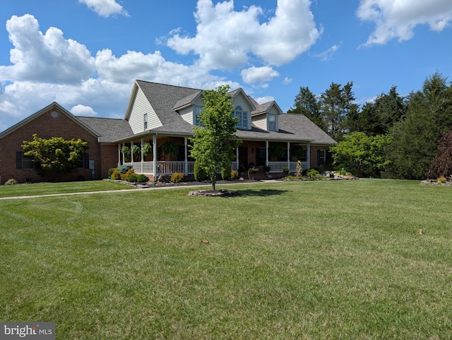 15920 River Bend Ct, Williamsport, MD 21795 - view of front of property featuring brick siding, a front yard, and a porch