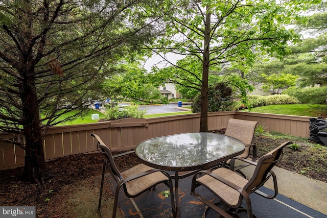 1644 Spring Mill Ct, Yardley, PA 19067 - view of patio / terrace featuring outdoor dining space and fence