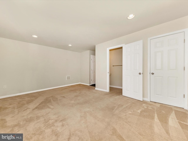 6207 Margarita Way, Frederick, MD 21703 - unfurnished bedroom featuring light colored carpet, baseboards, recessed lighting, and a spacious closet