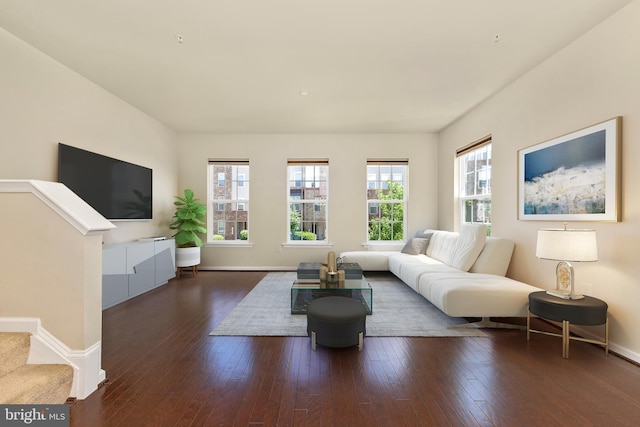 6207 Margarita Way, Frederick, MD 21703 - living room featuring dark wood finished floors and baseboards
