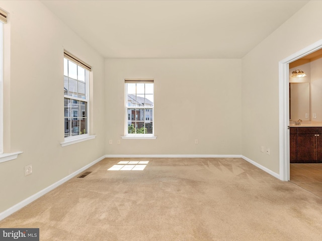 6207 Margarita Way, Frederick, MD 21703 - spare room featuring light colored carpet, baseboards, and a sink