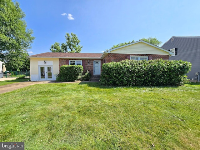 307 Bond Ave, Reisterstown, MD 21136 - ranch-style home with french doors and brick siding