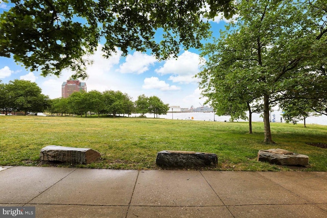 811 S Lakewood Ave, Baltimore, MD 21224 - view of green lawn featuring a water view