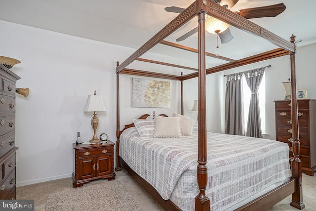 2501 Lexington Mews, Woolwich Twp, NJ 08085 - bedroom featuring light colored carpet, baseboards, and ceiling fan