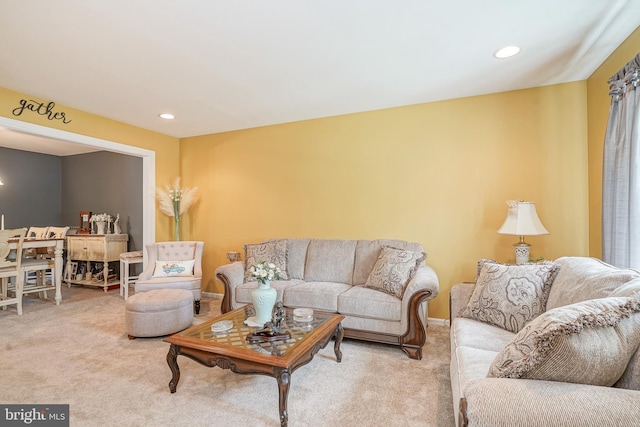 2501 Lexington Mews, Woolwich Twp, NJ 08085 - carpeted living area featuring recessed lighting