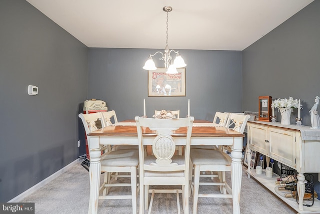 2501 Lexington Mews, Woolwich Twp, NJ 08085 - carpeted dining room featuring a chandelier and baseboards