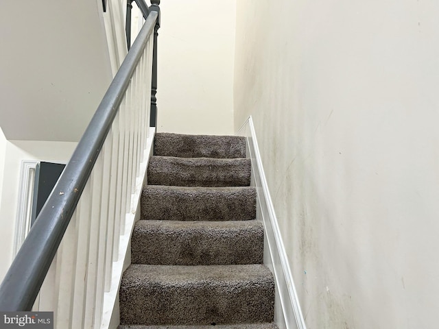 view of stairway