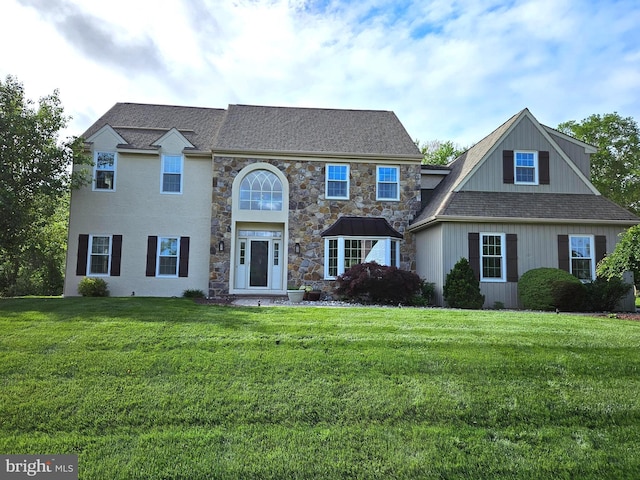 306 Springbrook Ct, Hockessin, DE 19707 - view of front facade with a front yard and stone siding