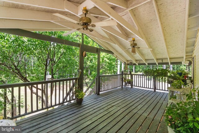 141 Meadows Rd, Fredericksburg, VA 22406 - deck featuring ceiling fan