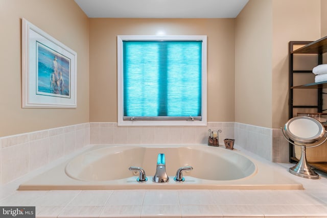 bathroom featuring a bath