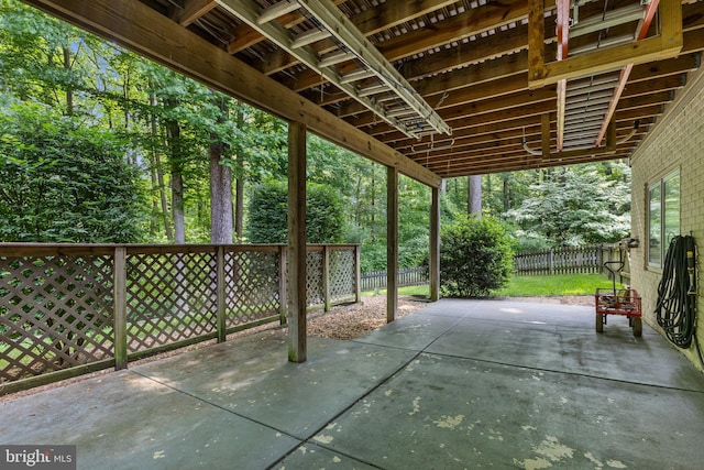 view of patio / terrace featuring a fenced backyard