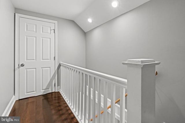 3082 Limekiln Pike, Glenside, PA 19038 - hall with an upstairs landing, wood finished floors, recessed lighting, and lofted ceiling