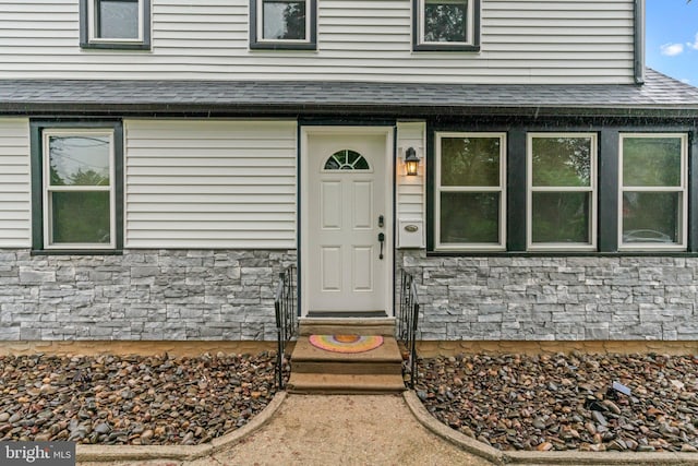 3082 Limekiln Pike, Glenside, PA 19038 - entrance to property with stone siding and roof with shingles