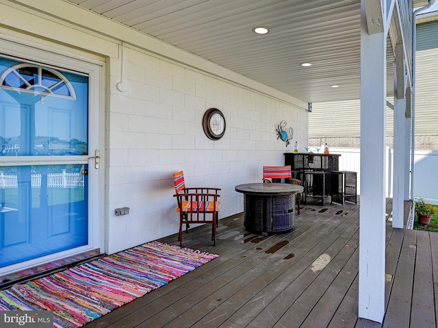 view of wooden deck