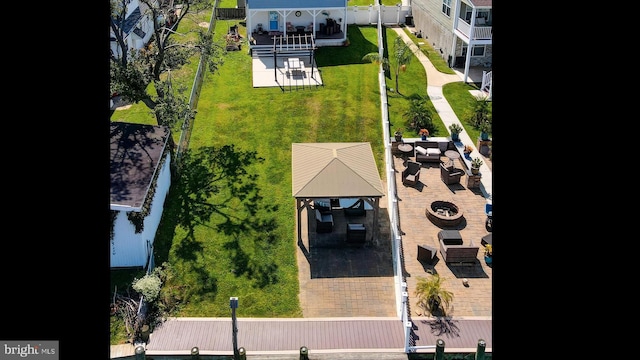 view from above of property
