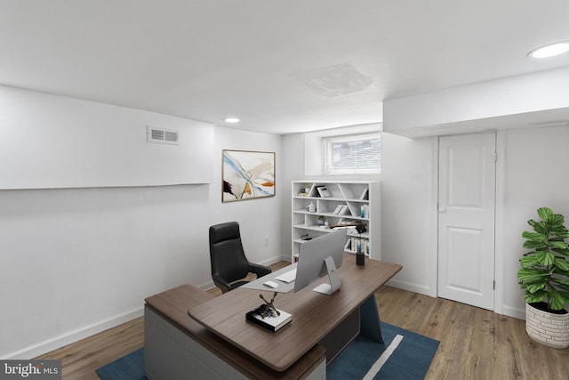 2514 Ashland Ave, Baltimore, MD 21205 - office space with wood finished floors, baseboards, and recessed lighting