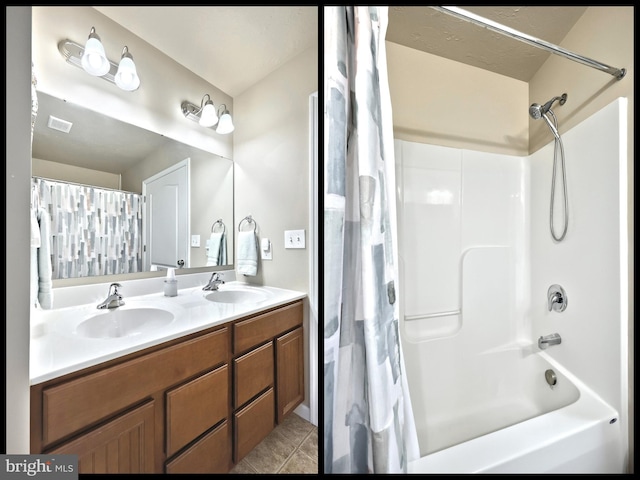 200 Sonny St, Hanover, PA 17331 - full bath with double vanity and shower / bath combination with curtain