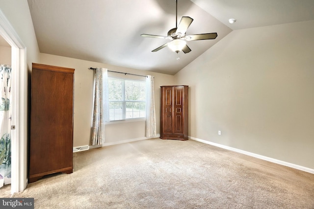200 Sonny St, Hanover, PA 17331 - unfurnished bedroom featuring vaulted ceiling, light carpet, baseboards, and a ceiling fan