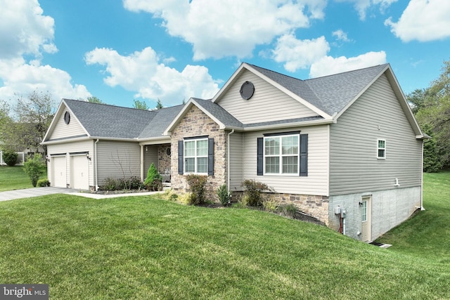 200 Sonny St, Hanover, PA 17331 - view of front of house with a front yard, driveway, roof with shingles, and a garage